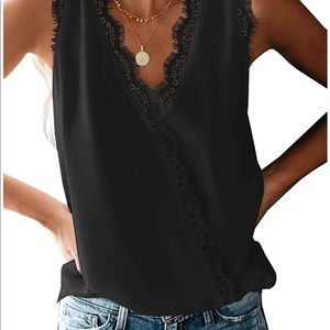 Brand new. Lace- trimmed tank.